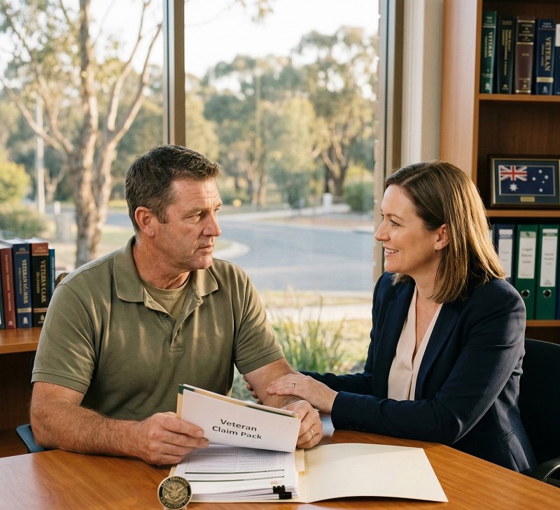 Australian veteran receiving support for a DVA claim and advocacy process